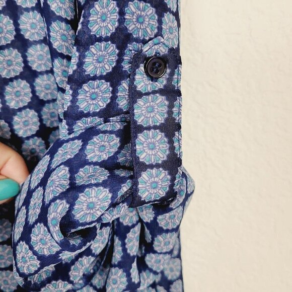 Scooter Brown Big Girls Sz 14 Shirt Button Up Roll Tab Sleeves Lace Details VGC - Picture 8 of 9